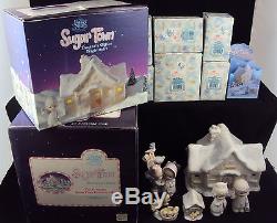 Precious Moments NIGHT LIGHT Sugar Town Doctor's Office Complete Set withBoxes