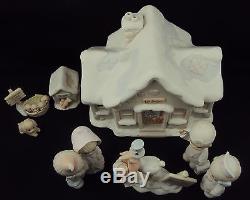 Precious Moments NIGHT LIGHT Sugar Town Doctor's Office Complete Set withBoxes