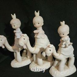 Precious Moments Nativity 3 King Wisemen on Camels They Followed The Star Enesco