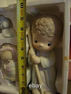 Precious Moments Nativity 9 Four Piece O Come Let Us Adore Him Rare 111333