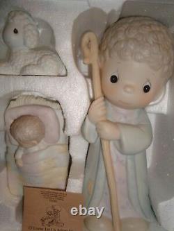 Precious Moments Nativity 9 Four Piece O Come Let Us Adore Him Rare 111333