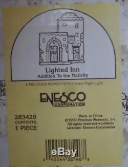 Precious Moments Nativity Addition Lighted Inn #283428 Enesco 1997