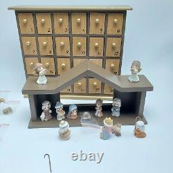 Precious Moments Nativity Advent Calendar 26-piece Set Hand Painted Figurines