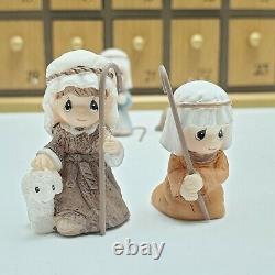 Precious Moments Nativity Advent Calendar 26-piece Set Hand Painted Figurines