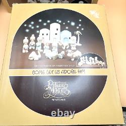 Precious Moments Nativity E-2387 Buildings & E-2395 Figurines in box from 1982