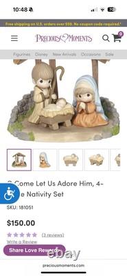 Precious Moments Nativity Set (4 Piece) Come Let Us Adore Him 181051