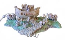 Precious Moments Noah's Ark Figurine with Animals and display tray set