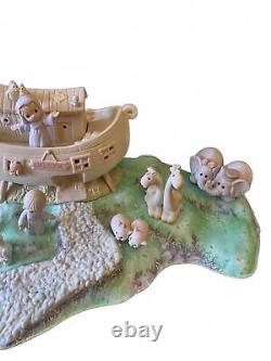 Precious Moments Noah's Ark Figurine with Animals and display tray set
