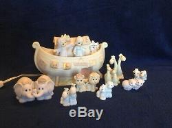 Precious Moments Noah's Ark Two by Two, 12 pc Set With Lions, & Nightlight