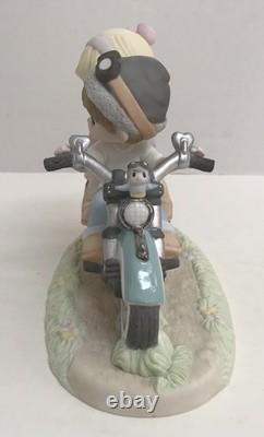 Precious Moments OUR LOVE GOES THE DISTANCE 111050 Couple on Motorcycle NEW