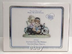 Precious Moments OUR LOVE GOES THE DISTANCE 111050 Couple on Motorcycle NEW
