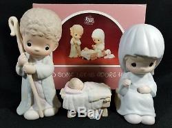 Precious Moments O Come Let Us Adore Him 9 Nativity Set of 4pc #111333