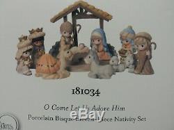 Precious Moments O Come Let Us Adore Him Deluxe 11-Piece Nativity