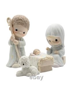 Precious Moments O Come Let Us Adore Him Large 9 Nativity Set 4pc 1987