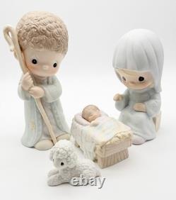 Precious Moments O Come Let Us Adore Him Large 9 Nativity Set 4pc 1987