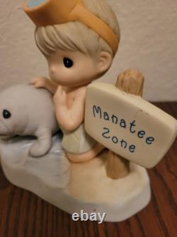Precious Moments Our Love Will Never be Endangered Manatee Zone (No Box)