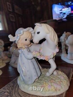 Precious Moments PEACE IN THE VALLEY Limited Ed Figure 649929 Girl Horse 1999