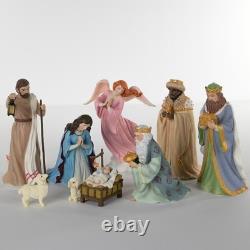 Precious Moments Pipka 9pc Nativity Set 7131219 Christmas Rare New in Box