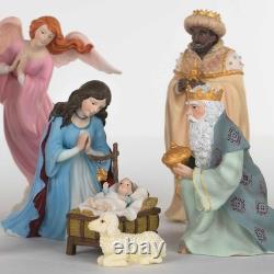 Precious Moments Pipka 9pc Nativity Set 7131219 Christmas Rare New in Box
