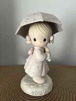 Precious Moments Porcelain Figurine April 1987 Girl April Showers