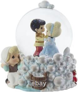 Precious Moments Porcelain Figurine Disney Cinderella Snow Globe Prince Dreams