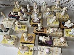 Precious Moments Porcelain Ornaments Set Of 27 Vintage All With Original Box