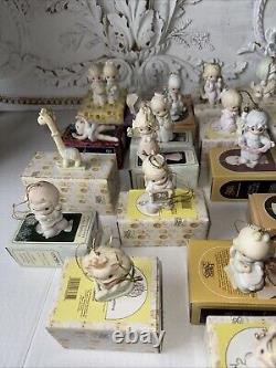 Precious Moments Porcelain Ornaments Set Of 27 Vintage All With Original Box