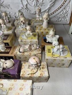 Precious Moments Porcelain Ornaments Set Of 27 Vintage All With Original Box