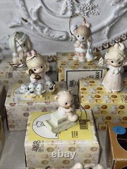 Precious Moments Porcelain Ornaments Set Of 27 Vintage All With Original Box