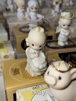 Precious Moments Porcelain Ornaments Set Of 27 Vintage All With Original Box