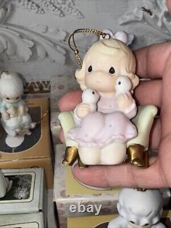 Precious Moments Porcelain Ornaments Set Of 27 Vintage All With Original Box
