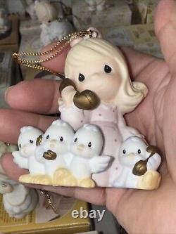 Precious Moments Porcelain Ornaments Set Of 27 Vintage All With Original Box