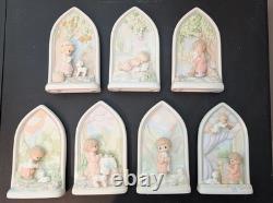 Precious Moments Psalm 23 Windows Complete Set of 7 Limited Edition
