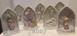 Precious Moments Psalm 23rd Set Of 7 Windows Limited Edition Chapel Exclusive