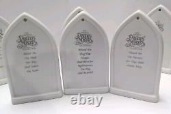 Precious Moments Psalm 3rd issue Beatitudes. Set Of Six. Hanging Or Table Top