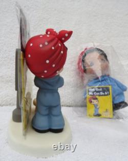 Precious Moments ROSIE THE RIVETERWITH GOD WE CAN DO IT! 209101 Signed + Doll