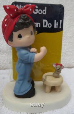Precious Moments ROSIE THE RIVETERWITH GOD WE CAN DO IT! 209101 Signed Rare