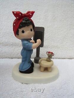 Precious Moments ROSIE THE RIVETERWITH GOD WE CAN DO IT! 209101 Signed Rare