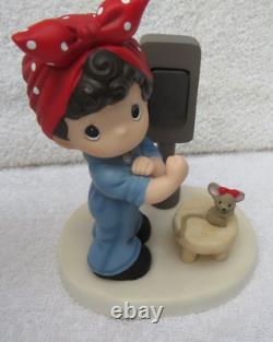 Precious Moments ROSIE THE RIVETERWITH GOD WE CAN DO IT! 209101 Signed Rare