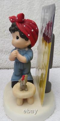 Precious Moments ROSIE THE RIVETERWITH GOD WE CAN DO IT! 209101 Signed Rare