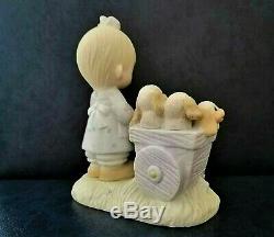 Precious Moments Rare Retired God Loveth A Cheerful Give With Black/White Box