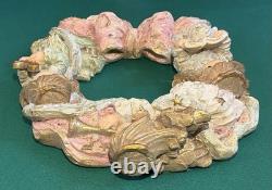 Precious Moments Rare Trio of Angels Wreath with Holiday Pink Bow Tie Enesco 11 Precious Moments Rare Trio of Angels Wreath with Holiday Pink Bow Tie Enesco 11