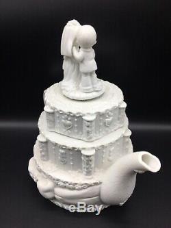 Precious Moments Rarest Of The Rare Tea Pot Musical Wedding Cake Topper
