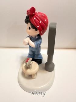 Precious Moments Rosie the Riveter With God We Can Do It! 209101 Chapel Signed