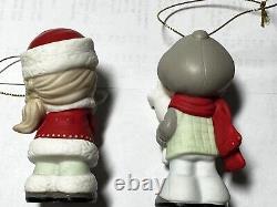 Precious Moments SET Retired Every Bunny Loves A Christmas Hug 2020 Girl & Boy