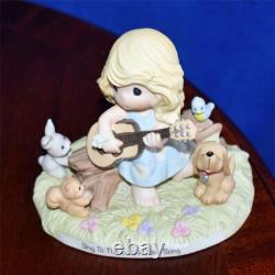 Precious Moments SING TO THE LORD A NEW SONG Girl with Guitar RARE! 182004