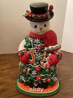 Precious Moments SNOW MUCH CHRISTMAS MAGIC Snowman Tree Lights Crystals Rare 12