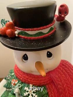 Precious Moments SNOW MUCH CHRISTMAS MAGIC Snowman Tree Lights Crystals Rare 12