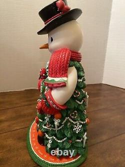 Precious Moments SNOW MUCH CHRISTMAS MAGIC Snowman Tree Lights Crystals Rare 12