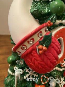 Precious Moments SNOW MUCH CHRISTMAS MAGIC Snowman Tree Lights Crystals Rare 12